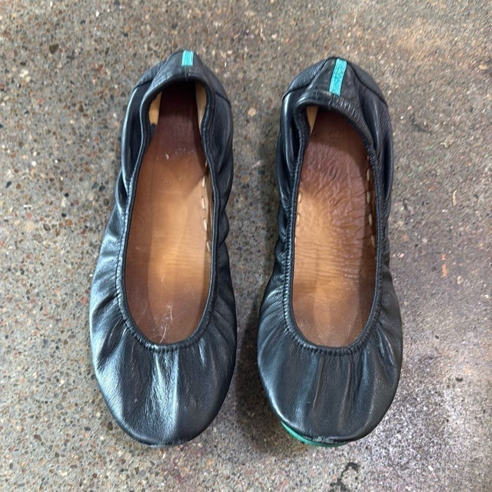 Tieks Black Leather Ballet Flats